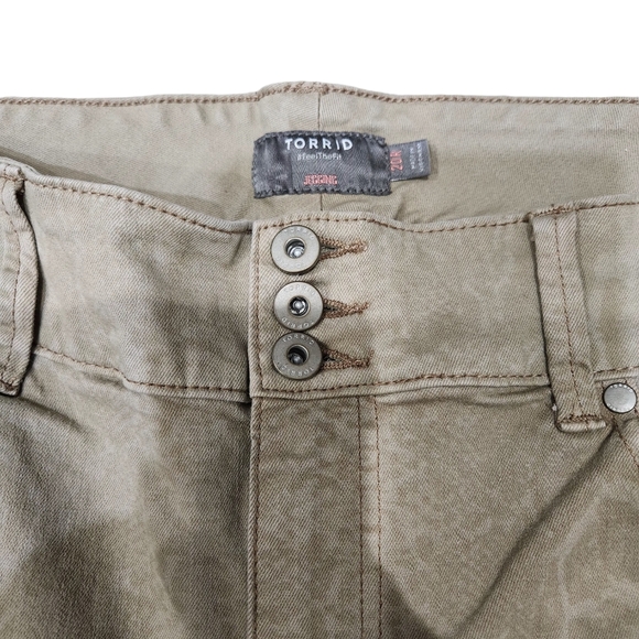 Torrid Animal Snake Print Stretch Jegging Skinny Jeans Super Soft Tan 20R - Picture 4 of 8